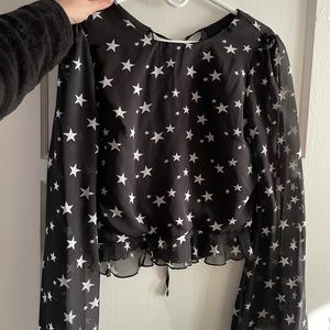 Nasty Gal Bell-Sleeved Star Shirt
